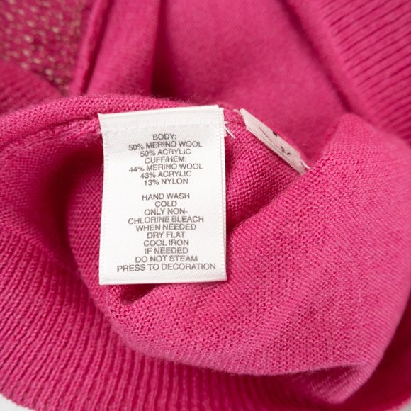 ANN TAYLOR LOFT pink cardigan sweater with gold sequins size XS - Picture 10 of 11